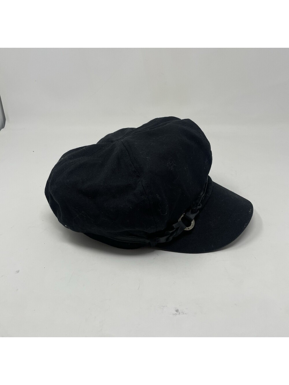 Nine West Black Newsboy Hat Y2K Baker Boy Cabbie Cap